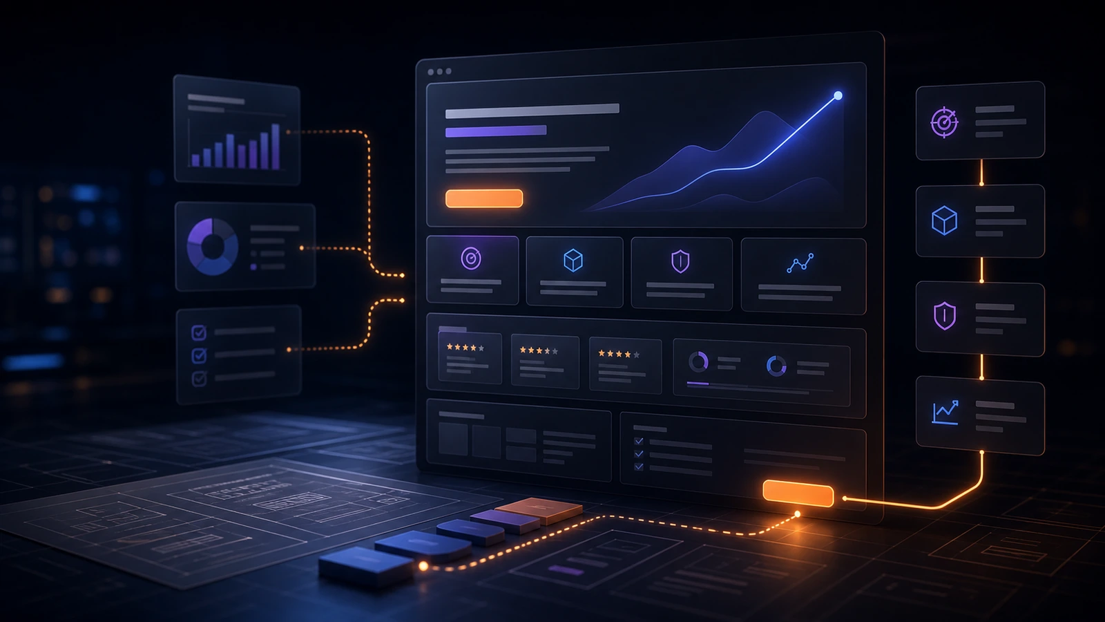 B2B homepage wireframe with conversion checklist elements